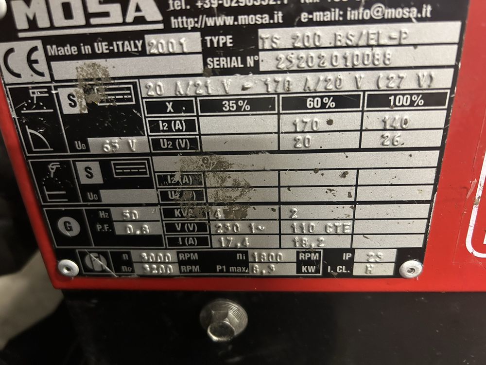 Spalinowy agregat spawalniczy MOSA TS 200