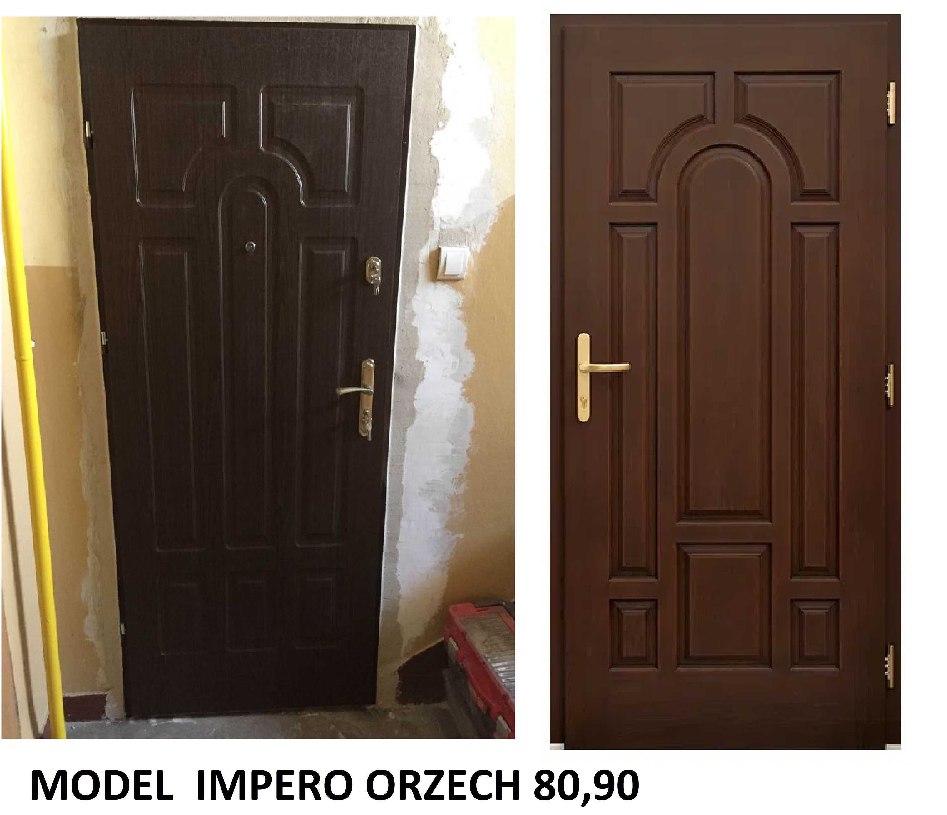 Drzwi wejściowe do mieszkania w BLOKU z montażem ZEWNĘTRZNE