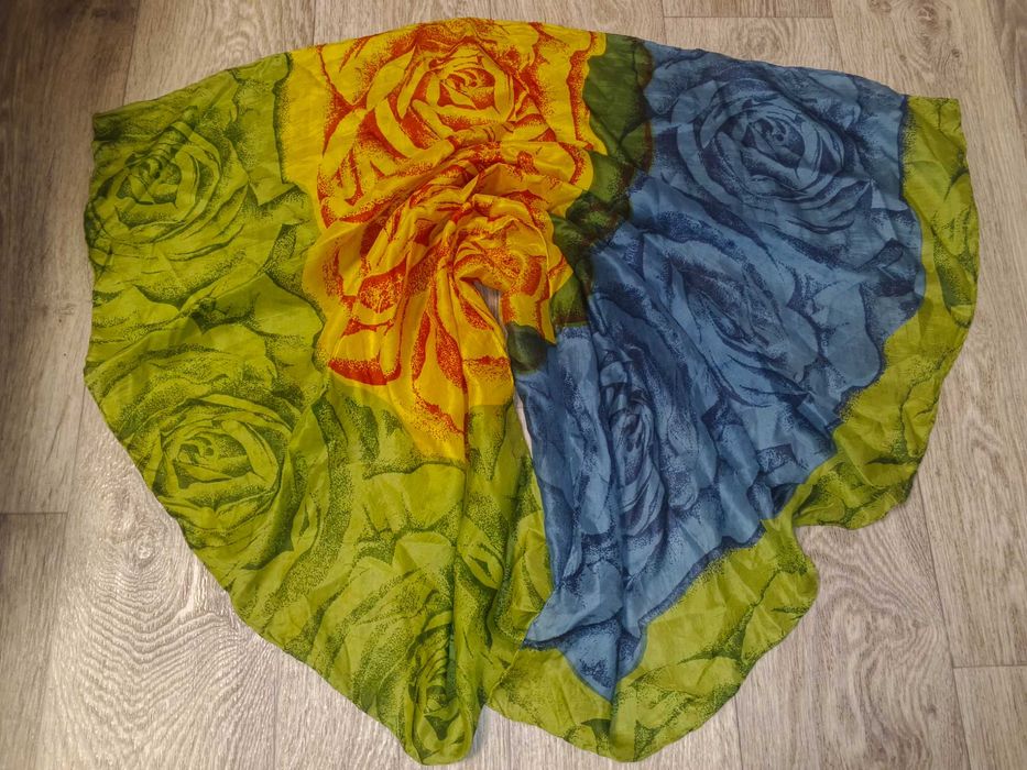 Шёлковый платок тонкий 90x90 см шелк