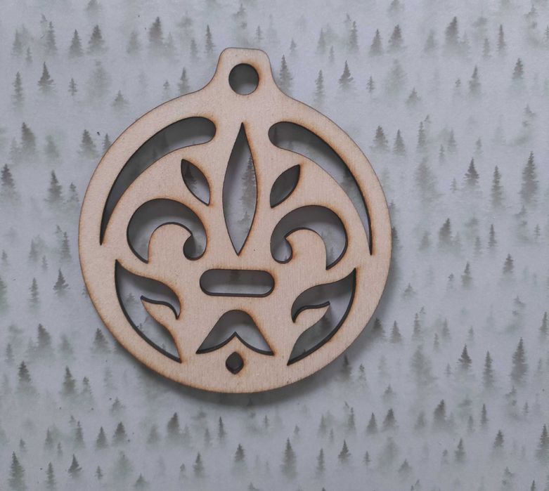 bombka sklejka 10 cm decoupage scrapbooking mod8