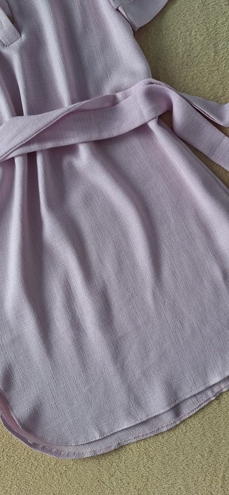 Плаття сарафан сукня лляне бузкове фіолетове літнє