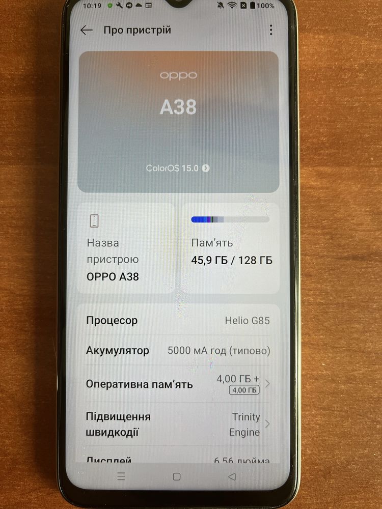 Продам смартфон OPPO А38