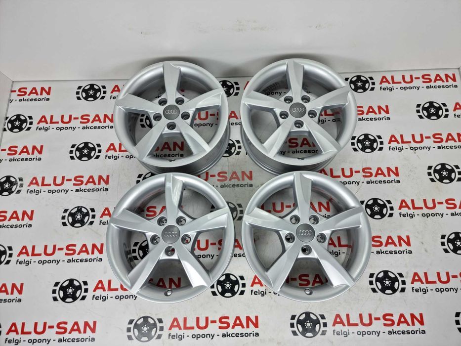 NOWE alufelgi AUDI 16 5x112 A3 8P0 8V0 8V5 A4 B5 B6 B7 Srebrne