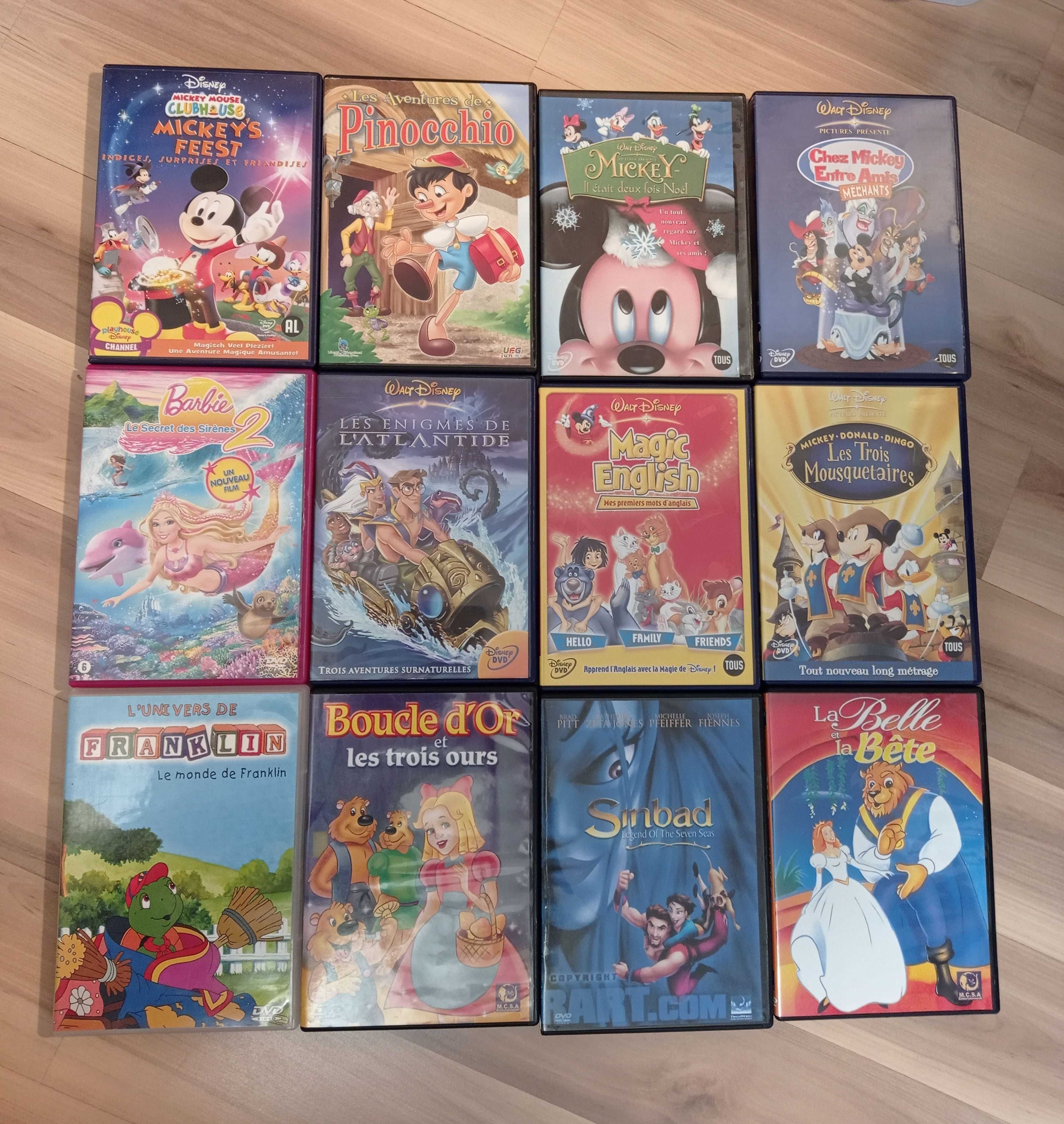 21 Płyt DVD z Bajkami dla dzieci po angielsku/francusku