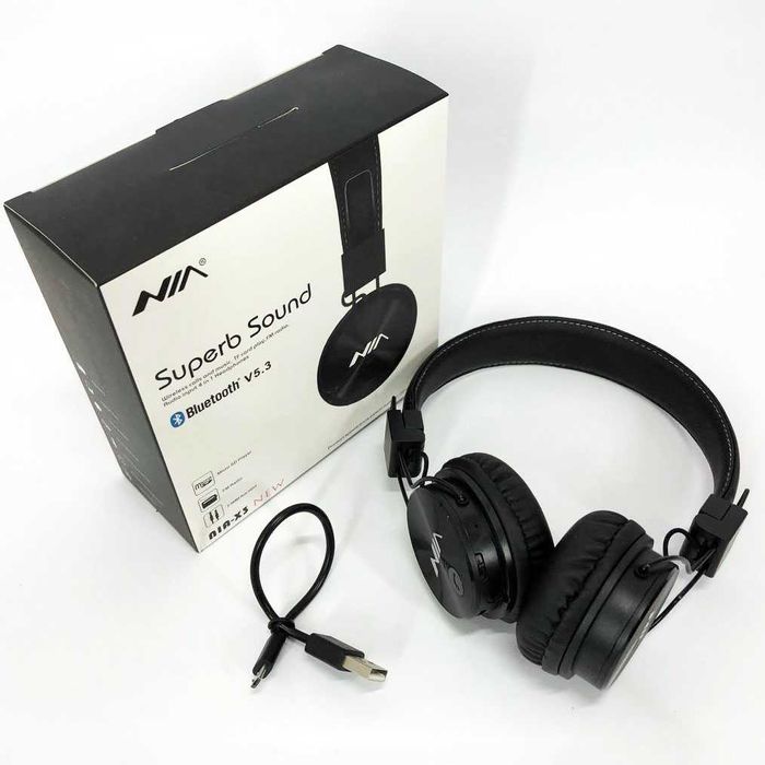 Бездротові блютуз навушники з мікрофоном NIA X3