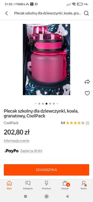 Plecak szkolny Coolpack 25 litrow kl. 3-8