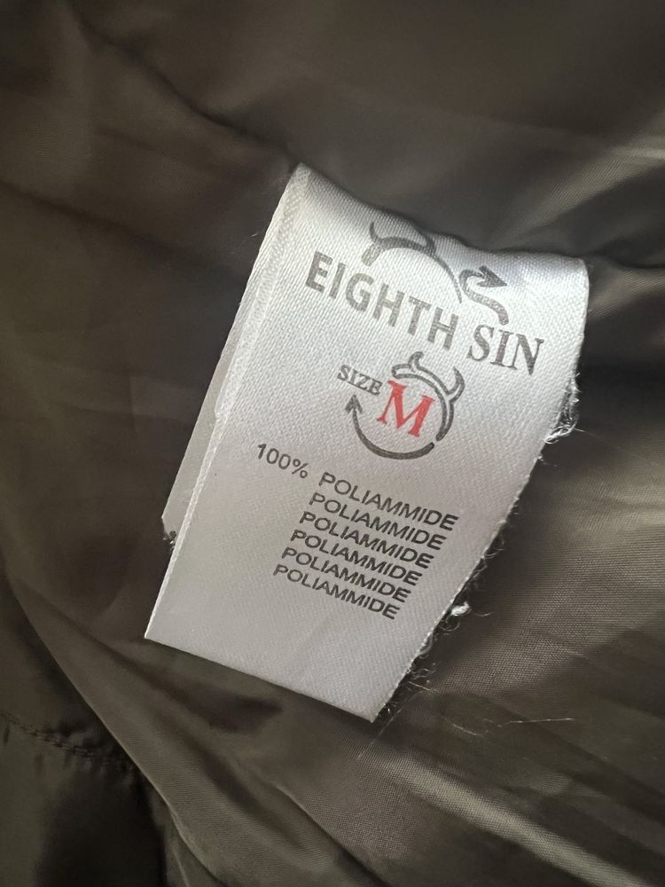 Eight SIN denim art krótka parka kurtka khaki brąz M