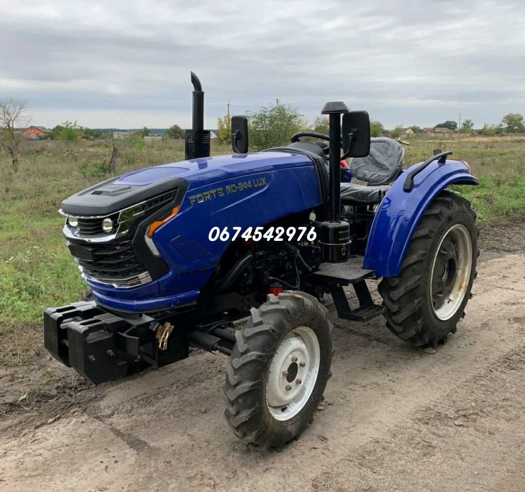 Трактор Forte RD-244 LUX Форте Широка гума Редукторний міст Доставка