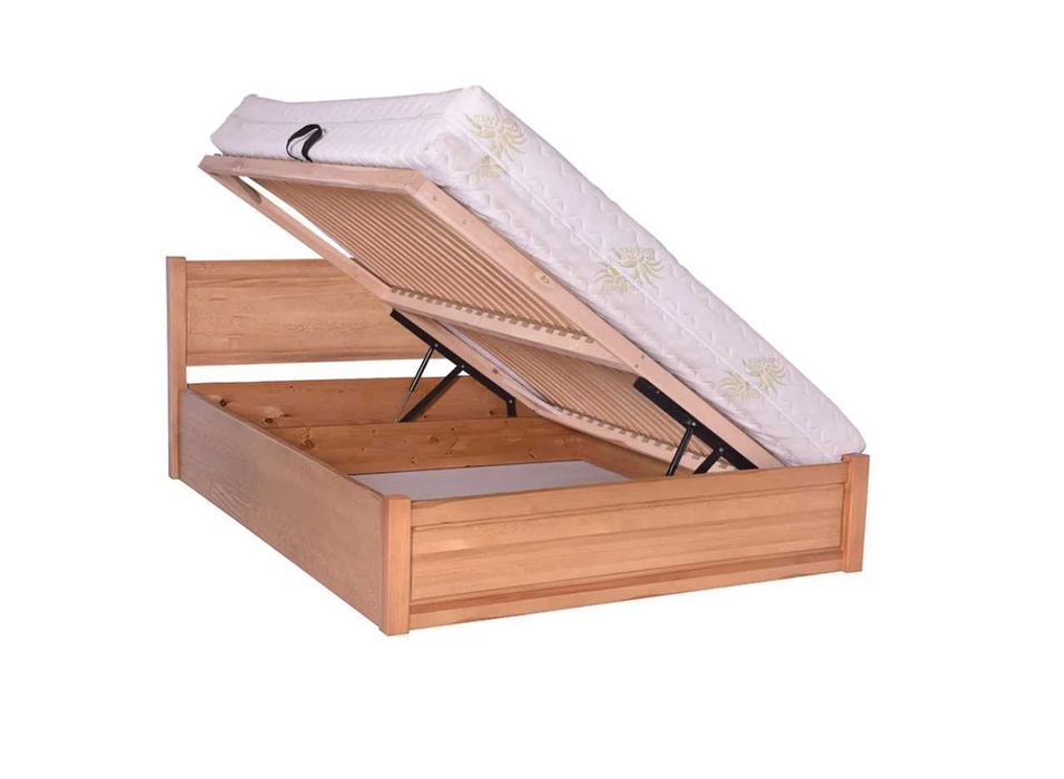 Łóżko sosnowe ALEKSANDRYT 4 STOLMIS R.D podnoszone 140x200