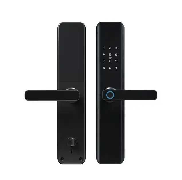 Дверний електронний замок із сенсорним дисплеєм, відбитком пальця