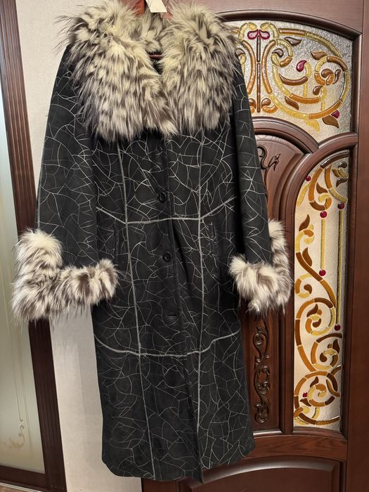 Дубленка жіноча, натуральна, довга