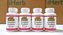 Піколінат хрому Natural Factors, 500мкг, 90 табл. Chromium Picolinate