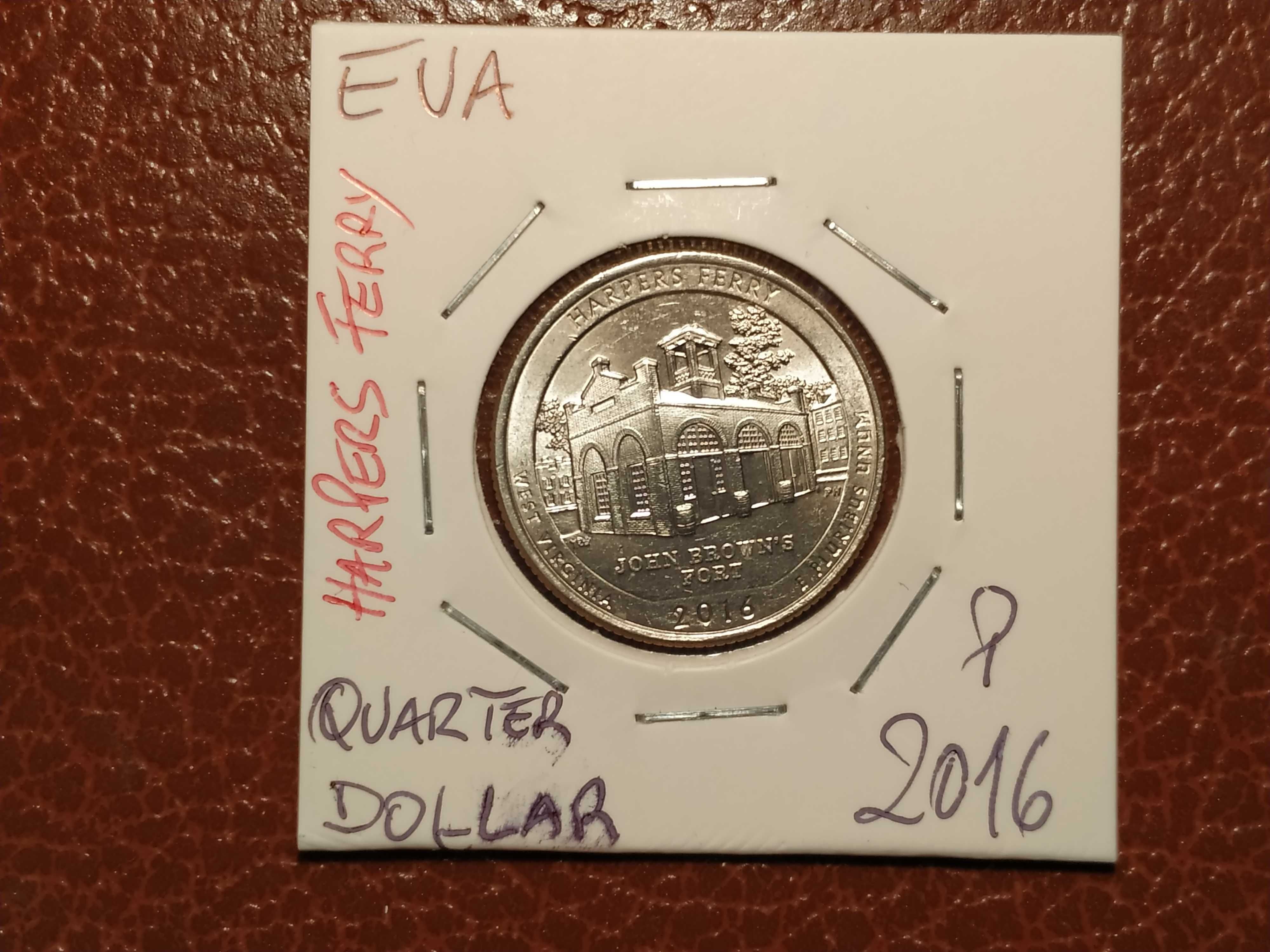 67 EUA - moeda de 1/4 de dólar de 2016 P (Harpers Ferry)