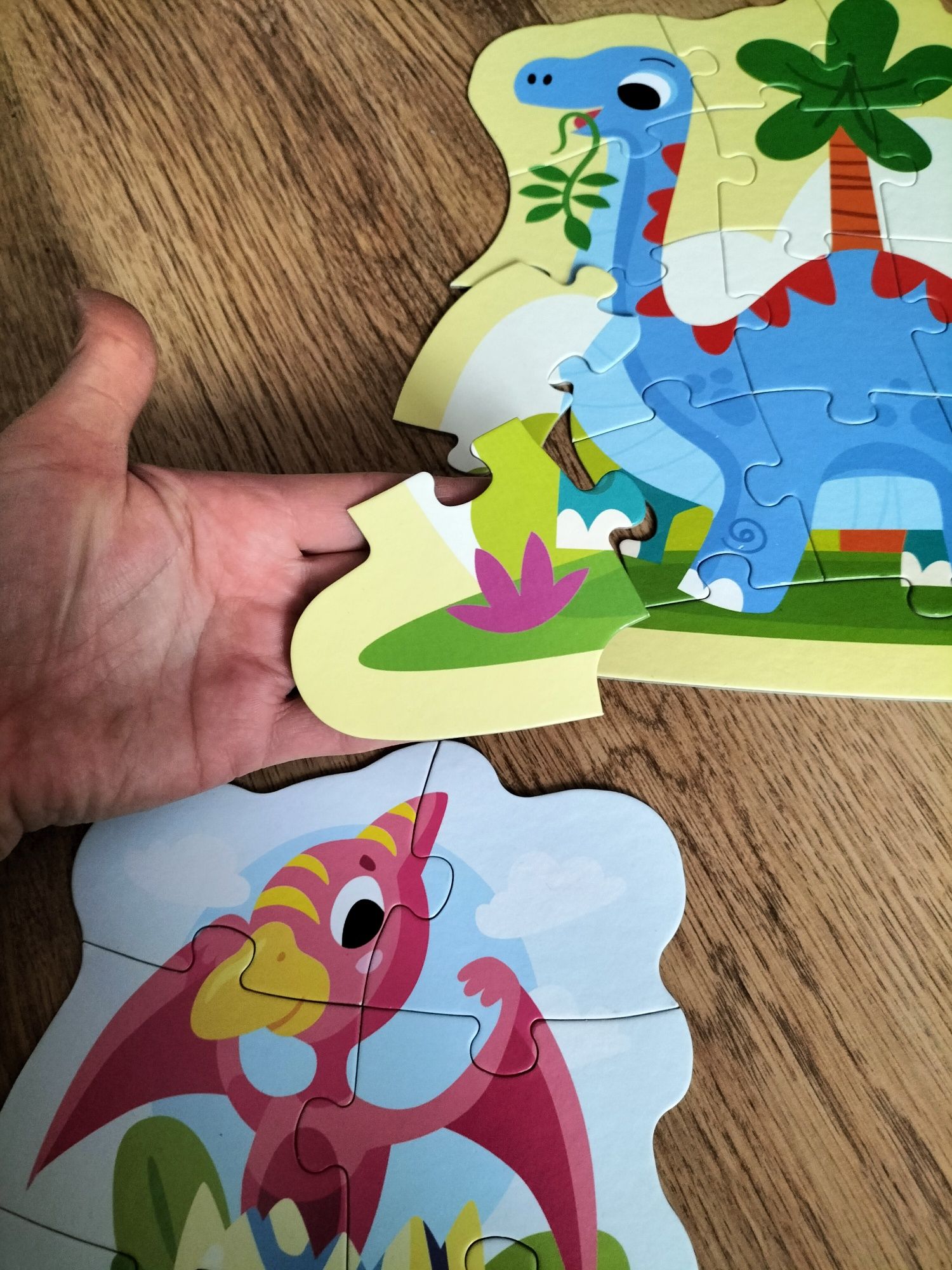 Puzzle dinozaury 3 sztuki