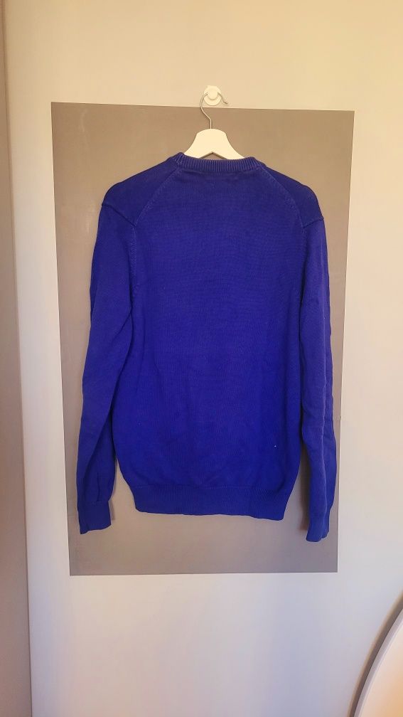Sweter męski L, Reserved 100 % bawełna granatowy elegancki