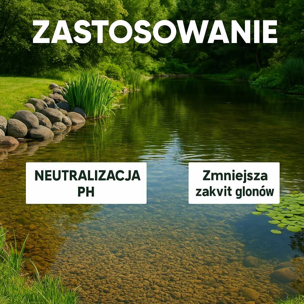 Kreda Granulowana do Stawu, Oczyszcza Wodę, Neutralizuje pH  20kg