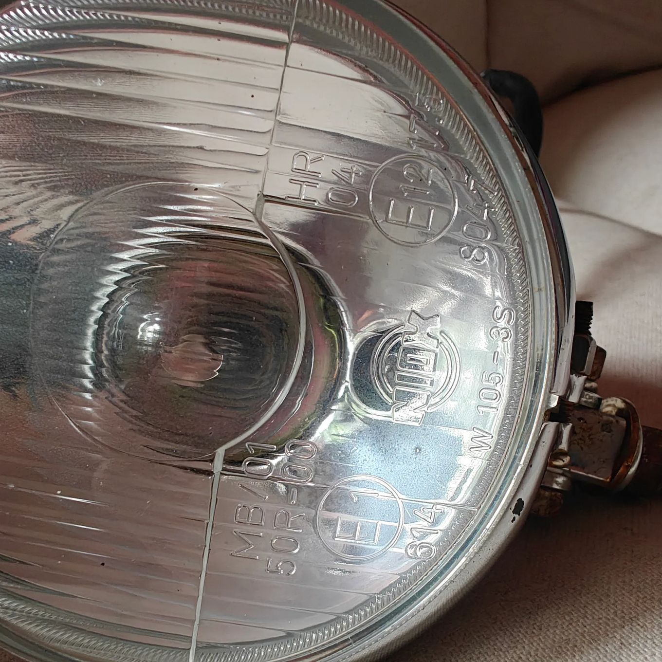 Lampa reflektor przedni chrom Harley Davidson chopper Niox W 105-3S