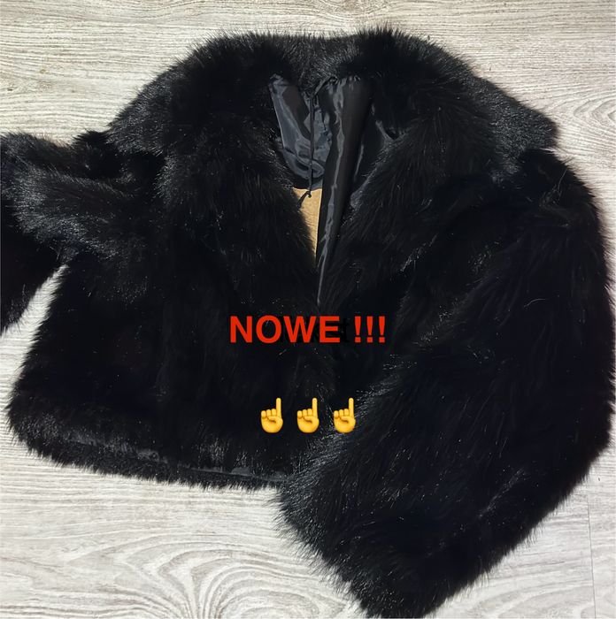 Nowe!!! Mieciutkie czarne futerko rozm.L/XL