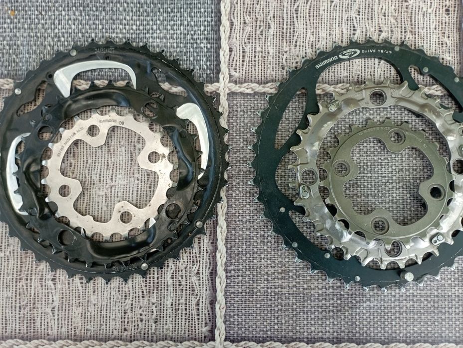 Шатуни Shimano Tourney, зірки Deore XT