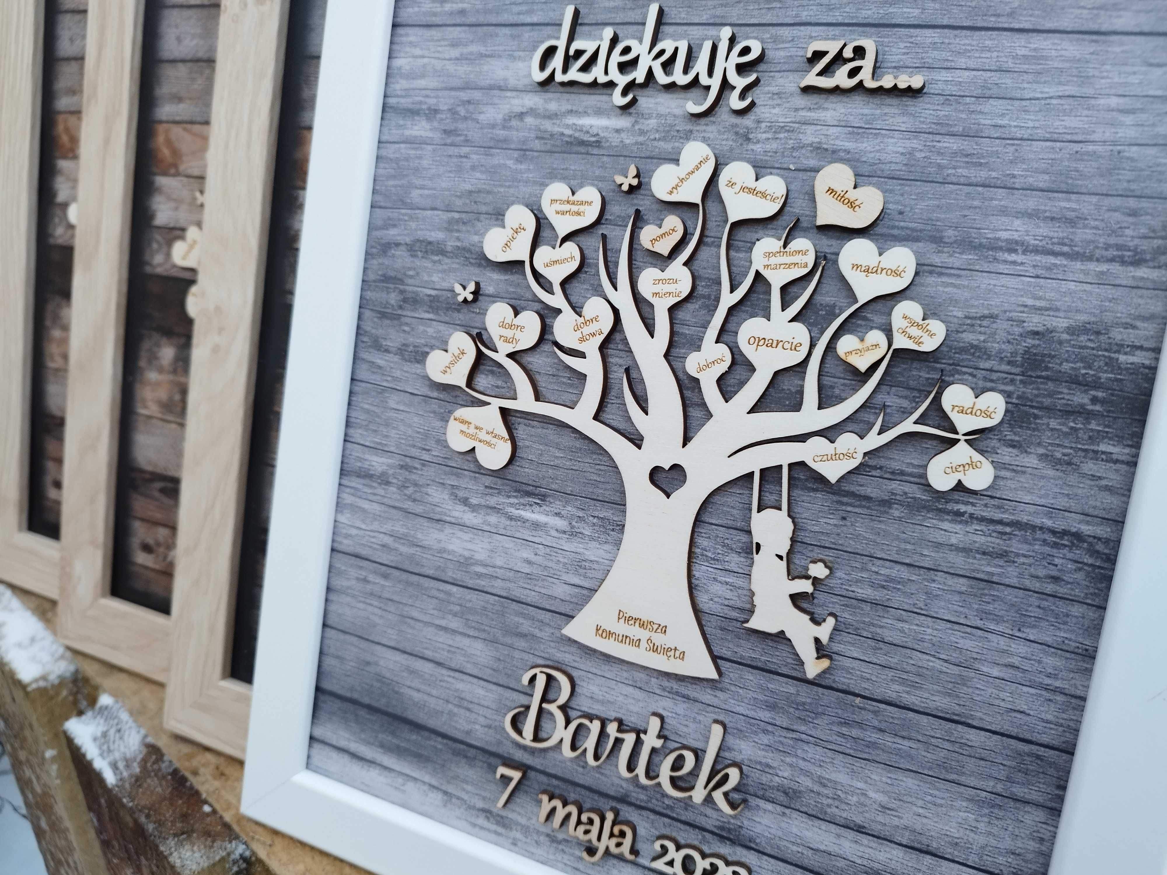 Podziękowania dla Chrzestnych Dziadków Chrzest podziękowanie