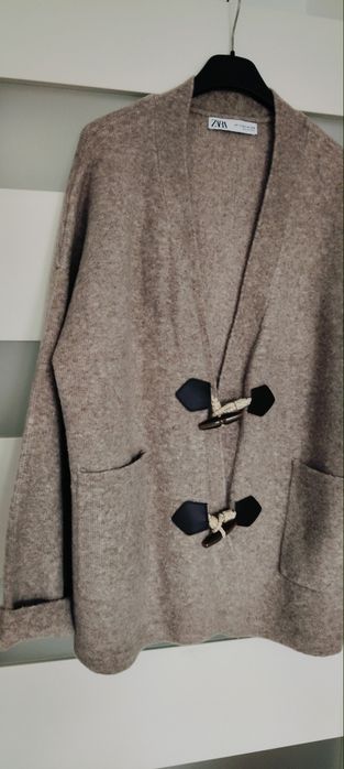 Sweterek kardigan oversize zara