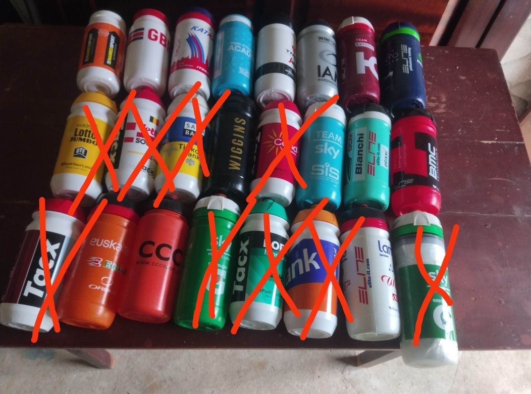 Bidons de ciclismo equipas pro-tour