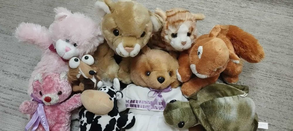 Іграшки игрушки лев, черепаха, ведмедик, білка, корова, кошеня