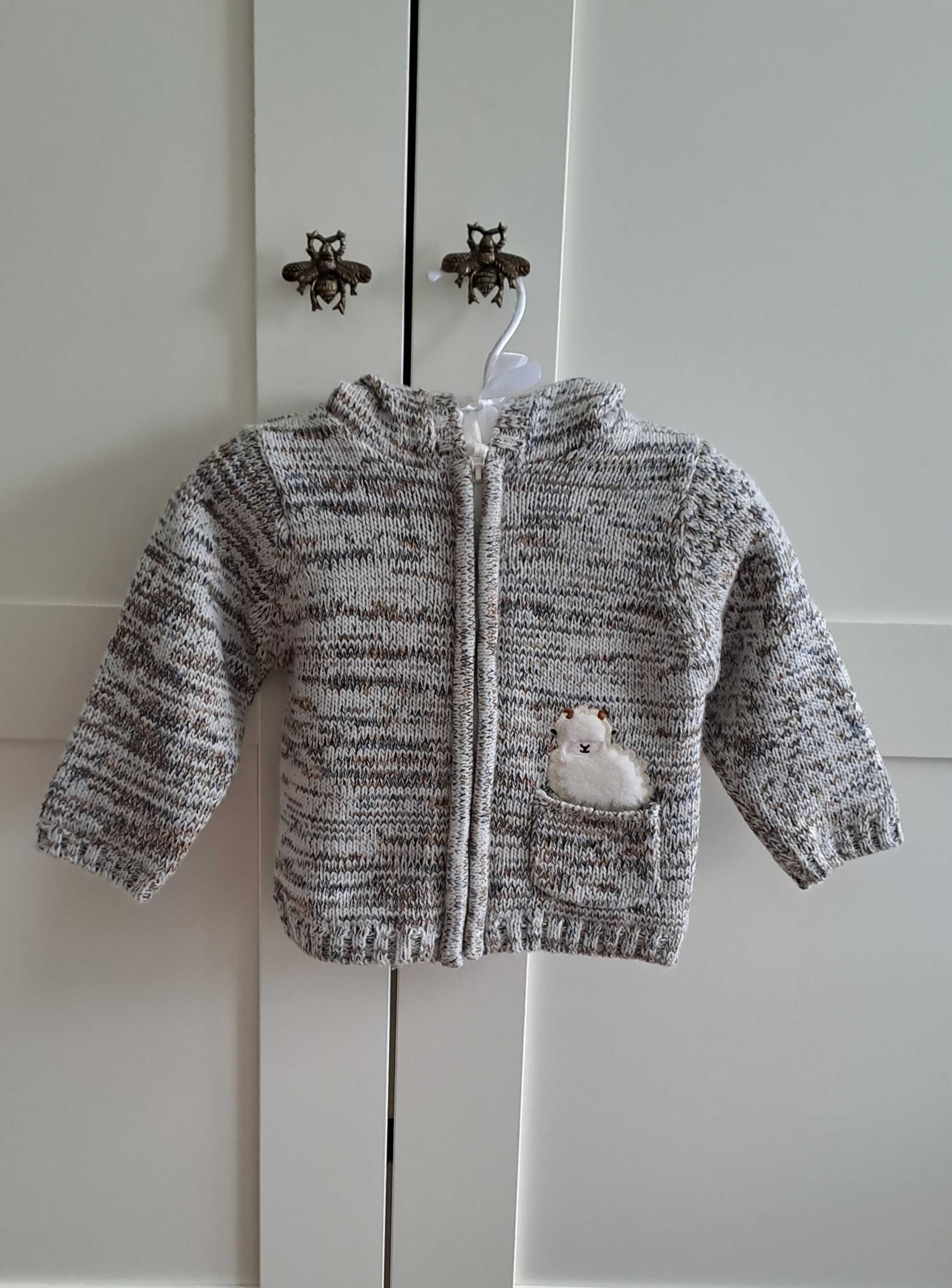 Ciepły sweter niemowlęcy z owieczką r.74 Cool Club