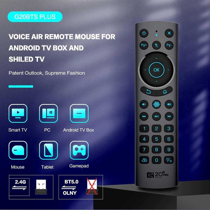 G20s Pro BTS Plus пульт аеромиш з підсвічуванням air mouse G20