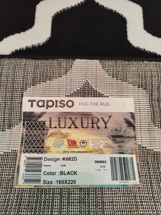 Dywan czarny Marokańska koniczyna 160x220