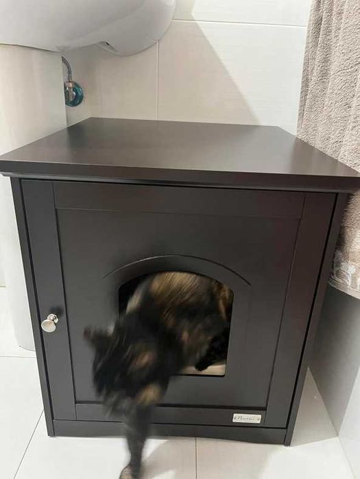 Armário para esconder caixa areia gatos ou para cama NOVO ENVIO GRÁTIS