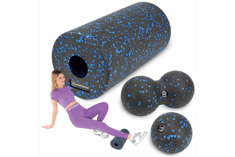 Zestaw do masażu EPP ROLLER PIŁKA DUOBALL 3w1 FITNESS masażer ŁDZ