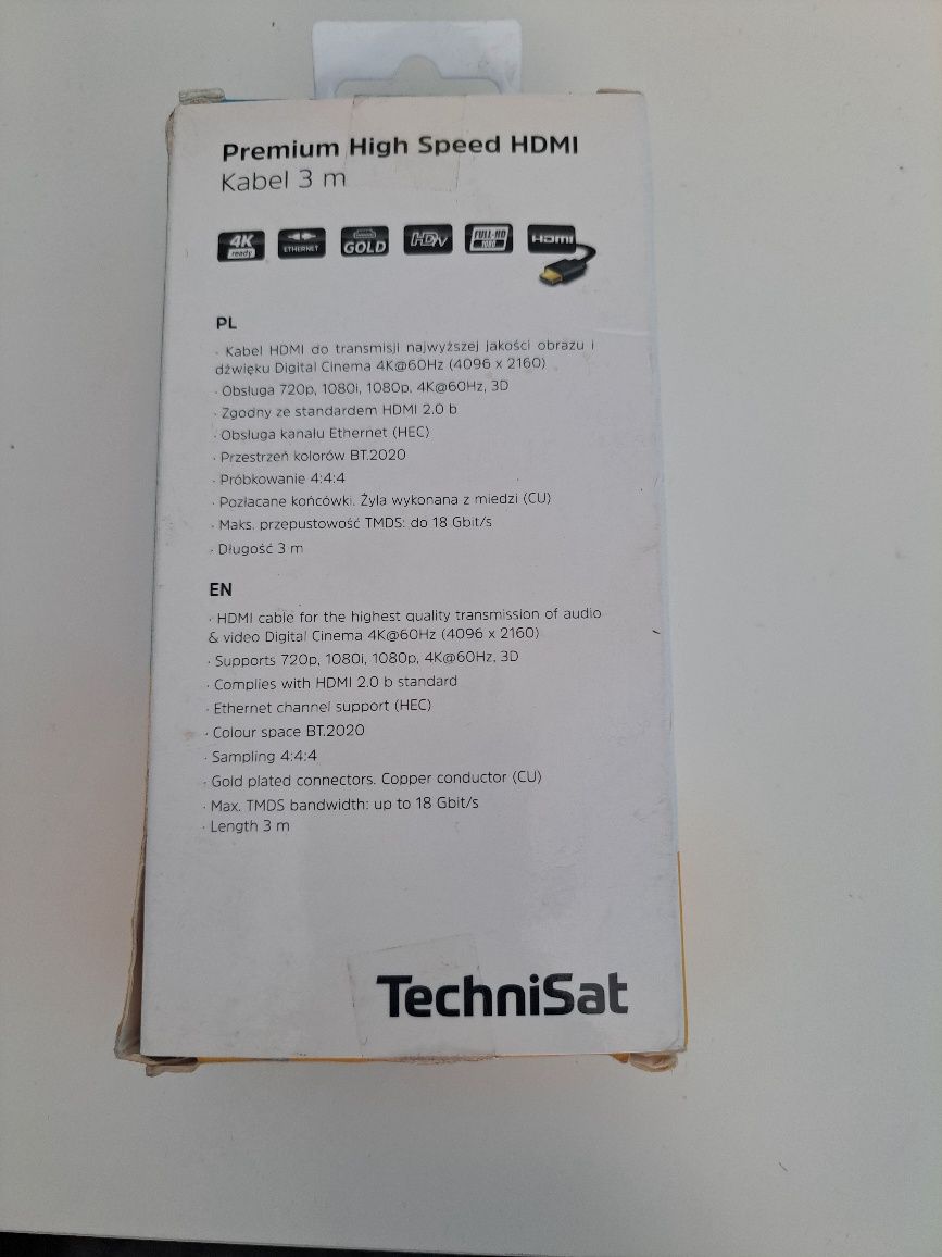 Kabel HDMI TECHNISAT 2.1 Premium High Speed 3m