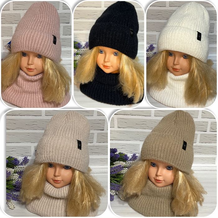 Зимові комплекти шапка хомут без зав‘язок