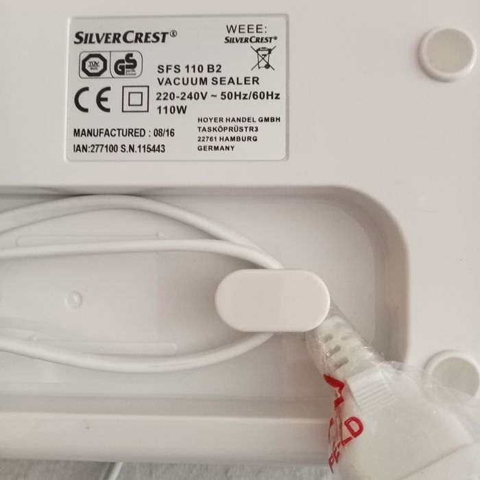 Aparelho  embalar sob vácuo e rolos