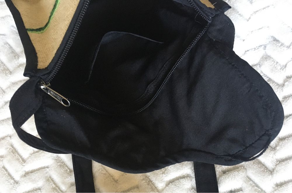 Torebka tekstylna z włókien naruralnych z motywem andyjskim