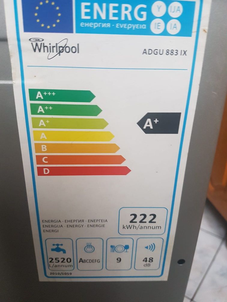 Zmywarka Whirlpool z wadą ADGU 883 IX