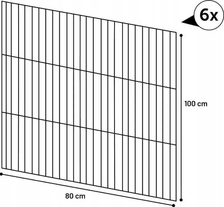 Kojec wybieg klatka dla psa  6 elem. 80x100