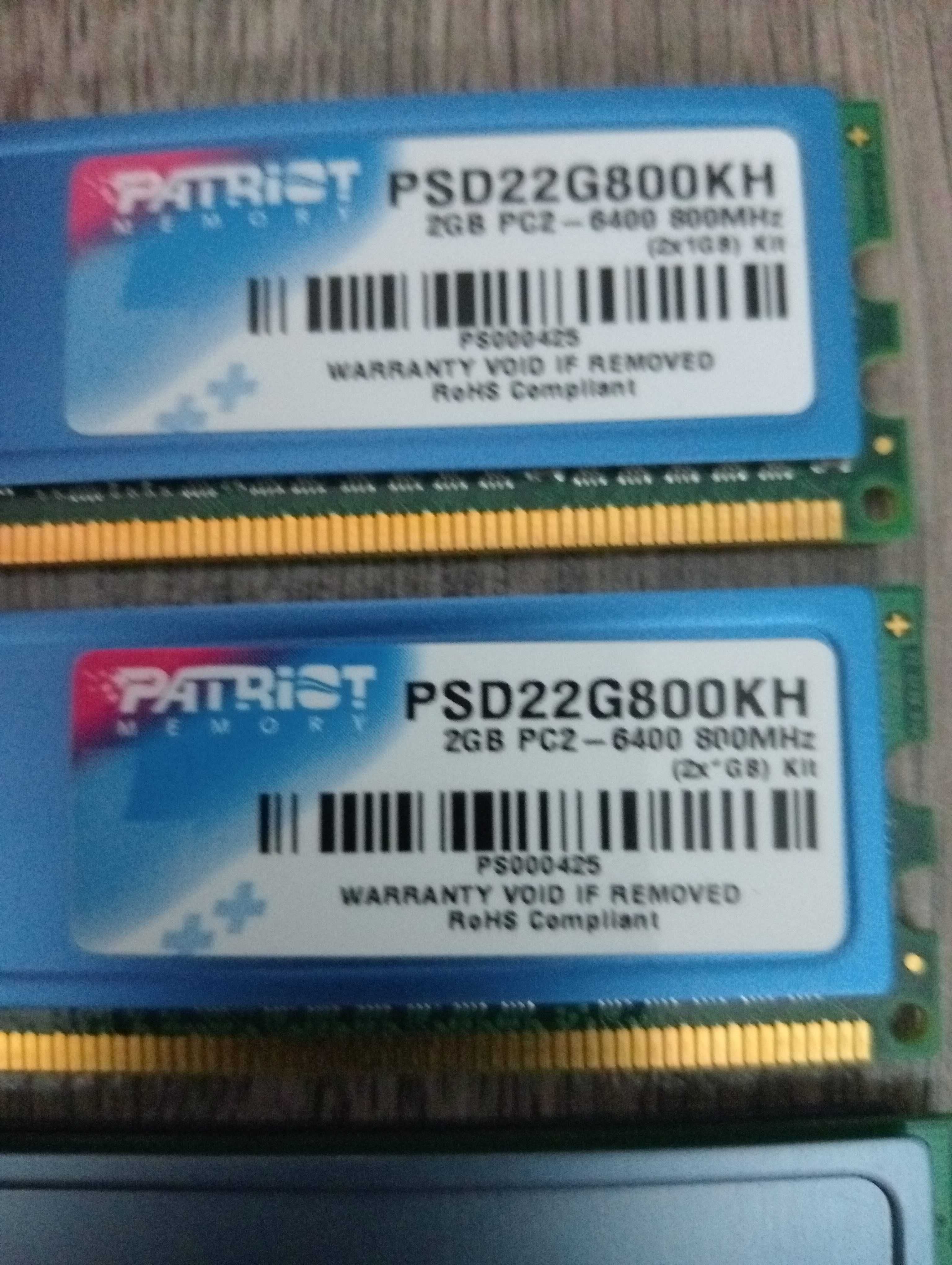 Patriot 2GB (2x1GB) DUAL DDR2 800MHz PC2-6400 CL5