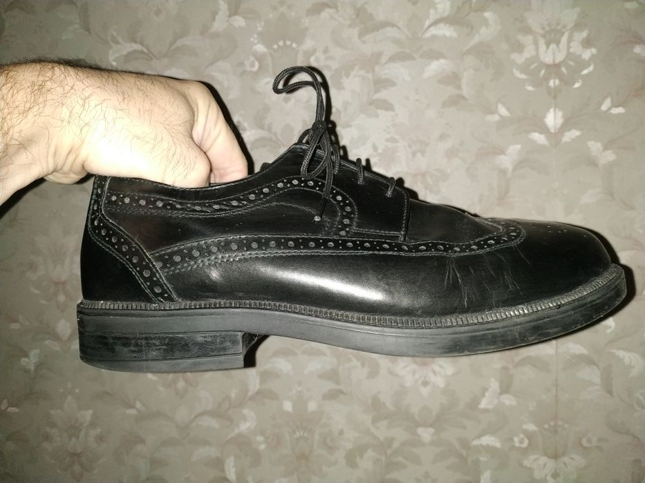 Мужские натур.кожаные, осенние туфли.  45 размер. Стелька 28 см.  Нату