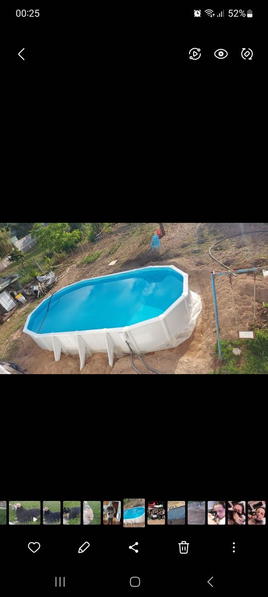 Piscina oval grande