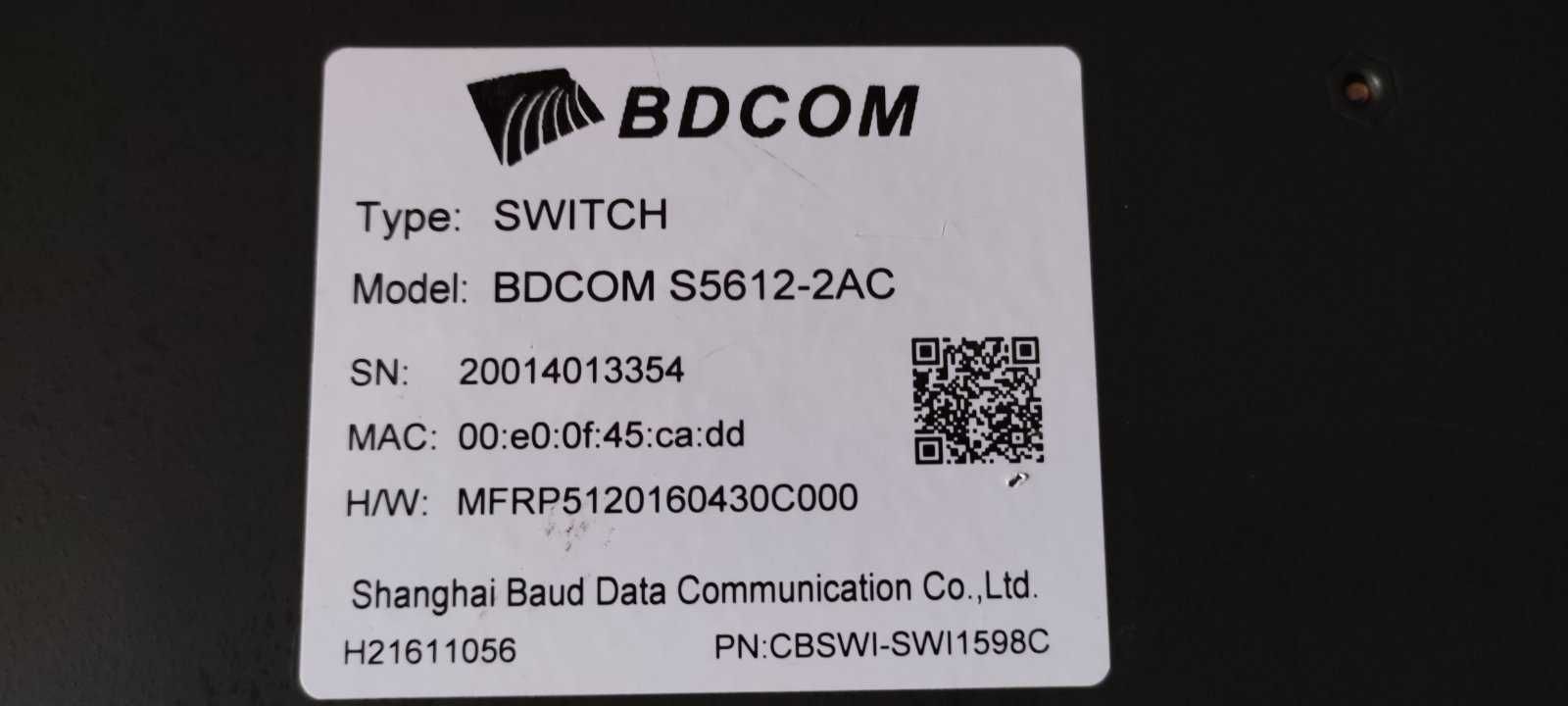 Мереживне BDCOM S5612-2AC