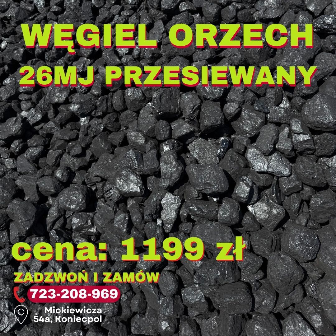 Przesiewany Ekogroszek Groszek Skład Opału Węgiel Orzech