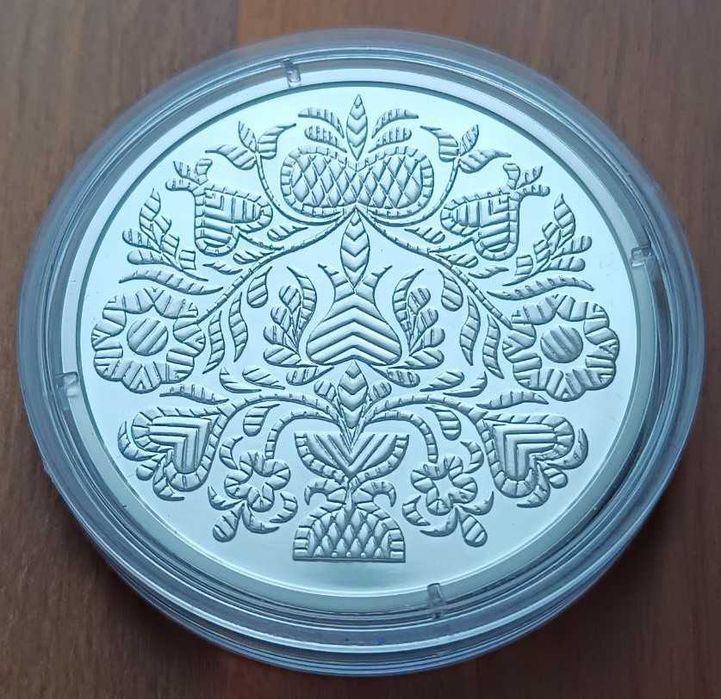 Срібна монета НБУ 10грн "Орьнек - кримськотатарський орнамент",2024 р.