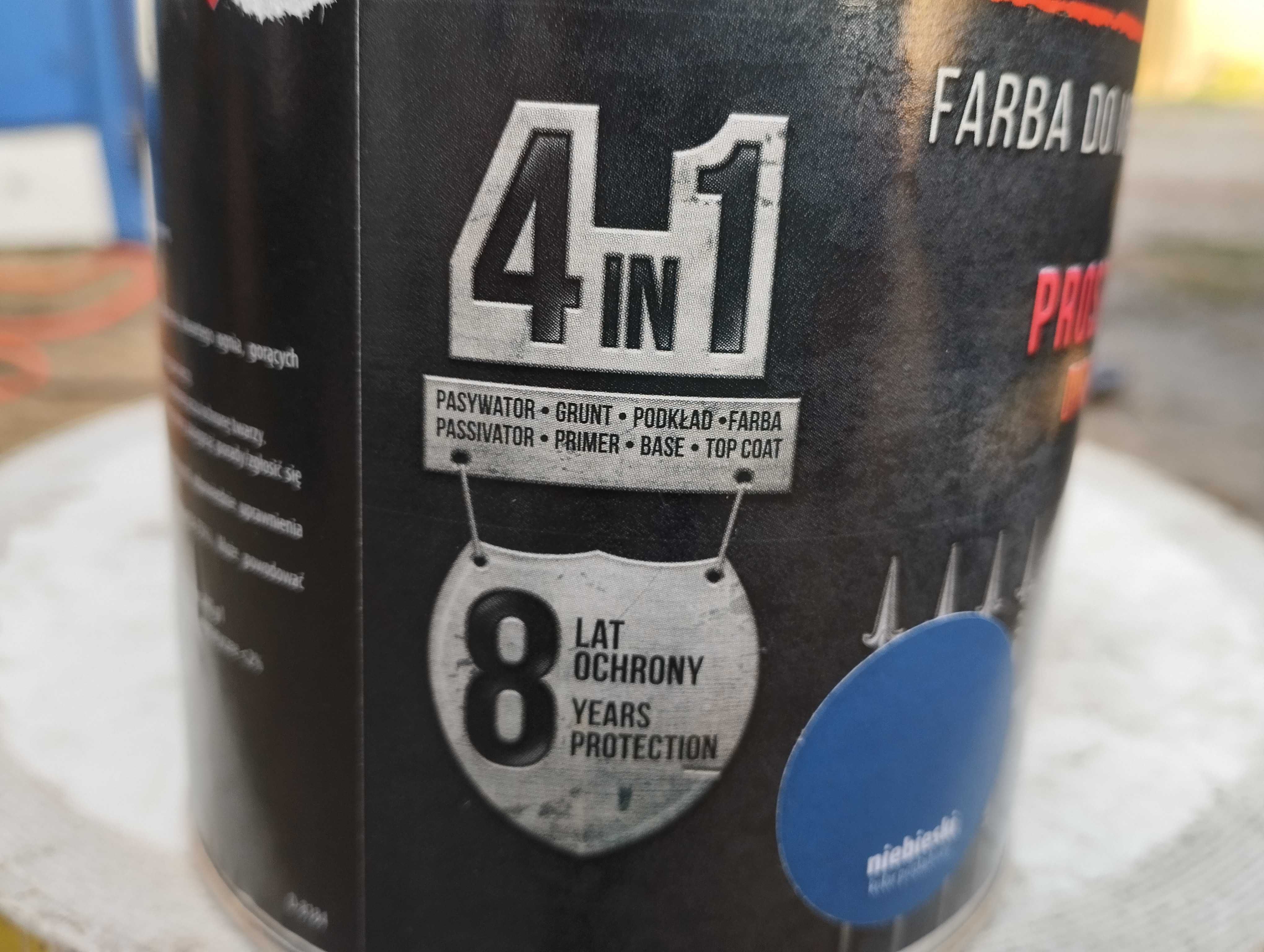 Farba na Rdzę Antykorozyjna do Metalu 4in1 Podkład Grunt jak HAMMERITE