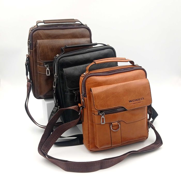 Torba męska listonoszka na ramie skóra WEIXIER c