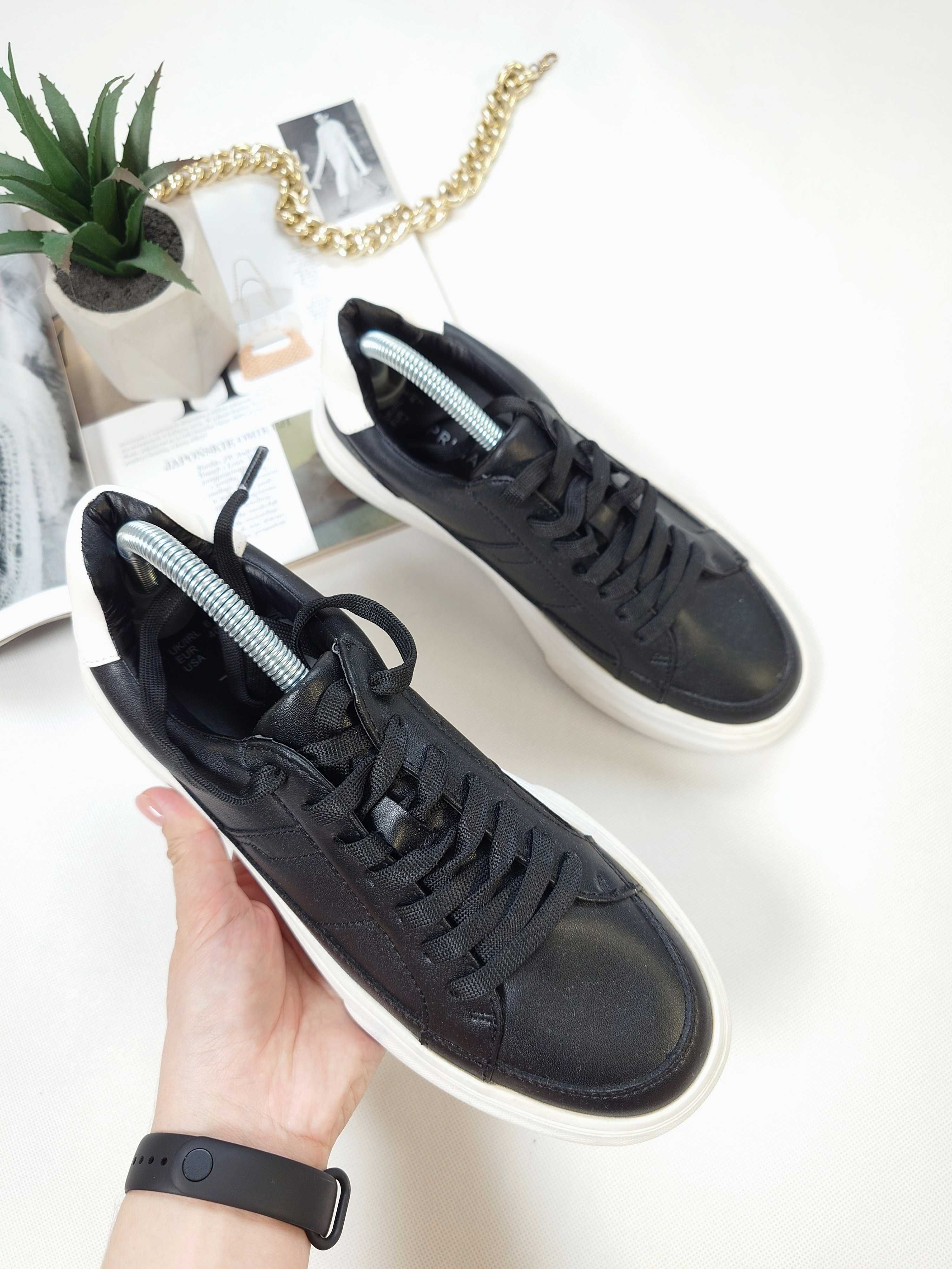 Czarne buty z eko-skóry Primark 40