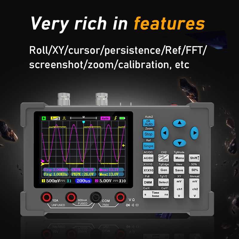 Nowy oscyloskop Zeeweii DSO3D12 120/60Mhz multimetr generator 2sondy