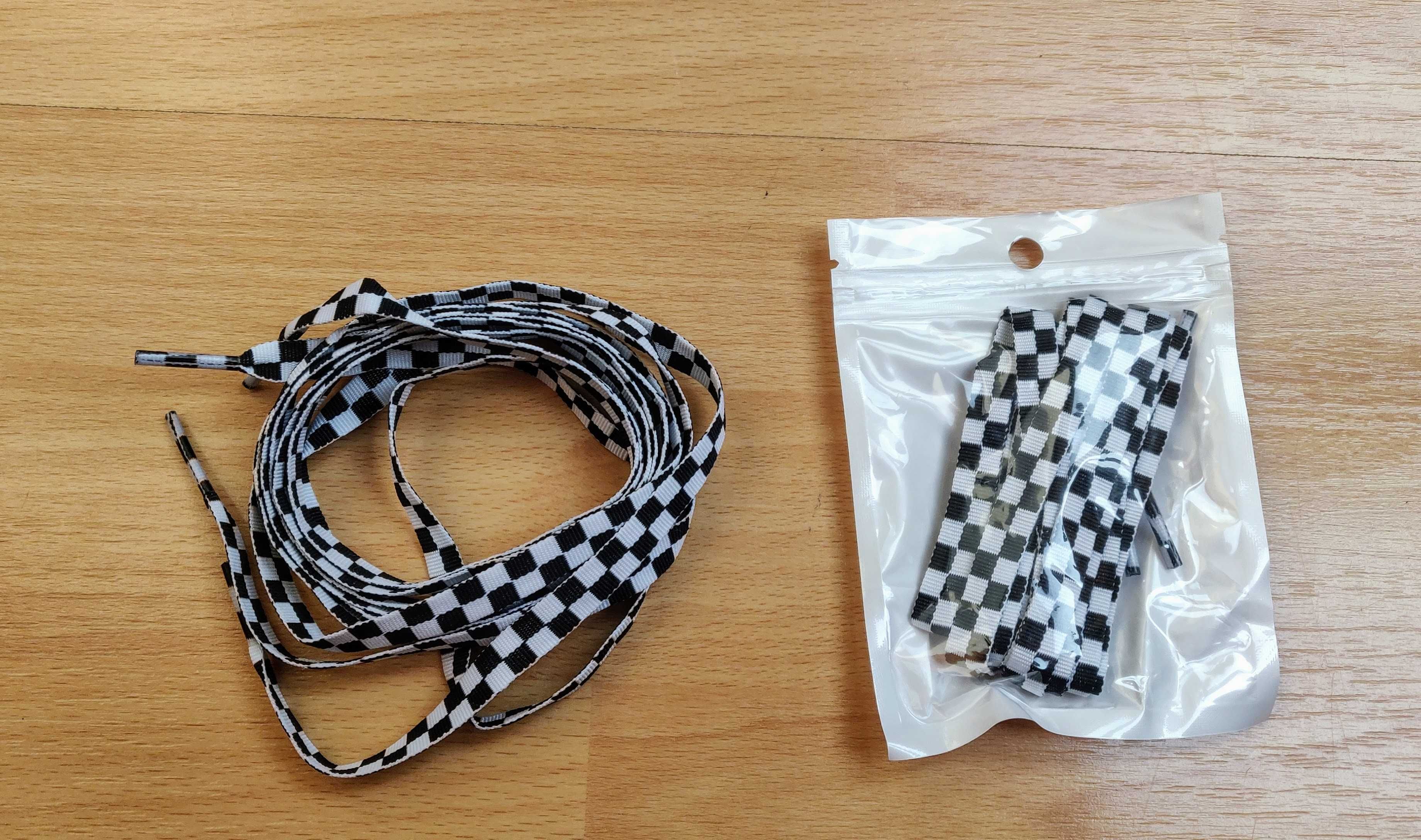 Sznurowadła, sznurówki Vans 120cm b&w szachownica do vans hi sk8