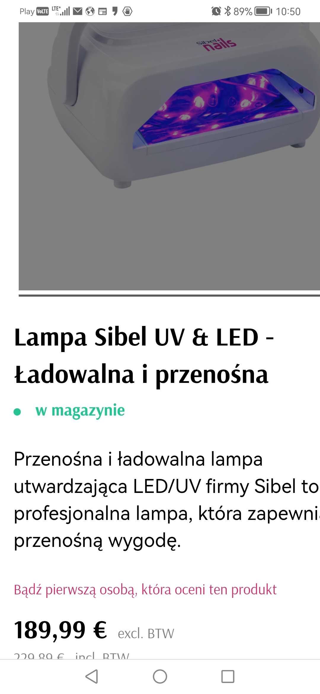 Lampa do paznokci - manicure Sibel UV&LED bezprzewodowa - Nowa
